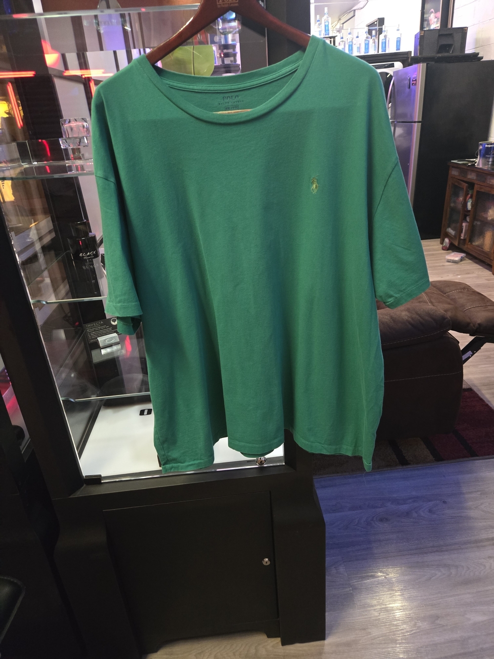 Polo by Ralph Lauren Men's Crewneck T-Shirt in Green with Embroidered Pony